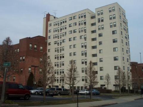 Olympia Tower Apartments Back of Building